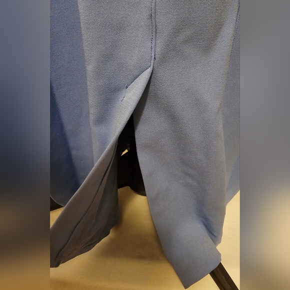 BHLDN Anthropologie NWT Sweatheart Crepe Midi Sky Blue Dress Sz L - Picture 5 of 13